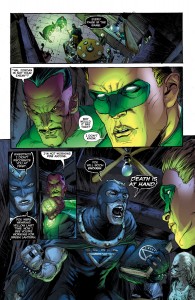Hal and Sinestro face Black Hand