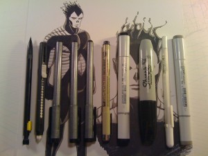 Shadowman, sketch, contest, project rooftop, Valiant Comics, Copic, Micron