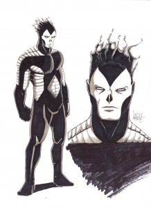 Shadowman, sketch, contest, project rooftop, Valiant Comics, Copic, Micron