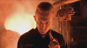 If you ask me, Robert Patrick as the T-1000 was way scarier.