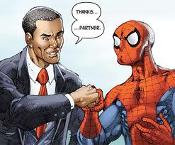 Obama and Spidey feature
