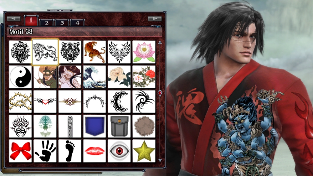 Soul Calibur V: Character Creation screen detailing the new layer system