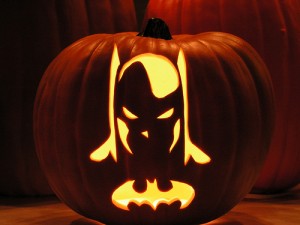 Halloween pumpkin carving Batman