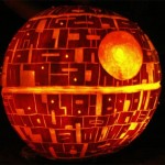 Halloween pumpkin carving Death Star