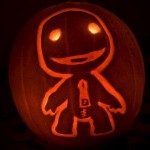Halloween pumpkin carving Sackboy LittleBigPlanet