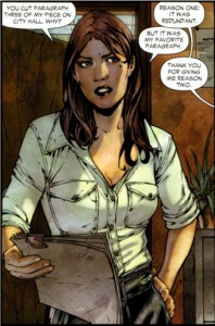 Lois Lane's entrance is superb and spot-on for her character.