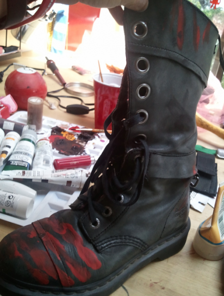 weathering a boot