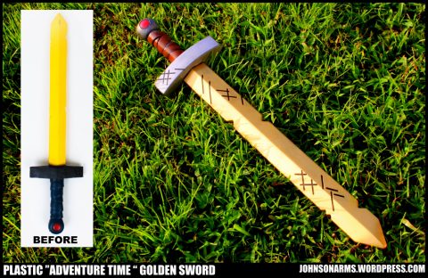 Adventure Time sword repaint by Johnson Arms Props. Sword retains $9.99 at Spirit Halloween.