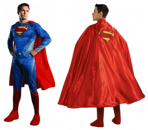 Off Amazon, Rubie's offers a Superman costume for around $32, and a more fuller cape separately for $30. Easy way to upscale your costume!